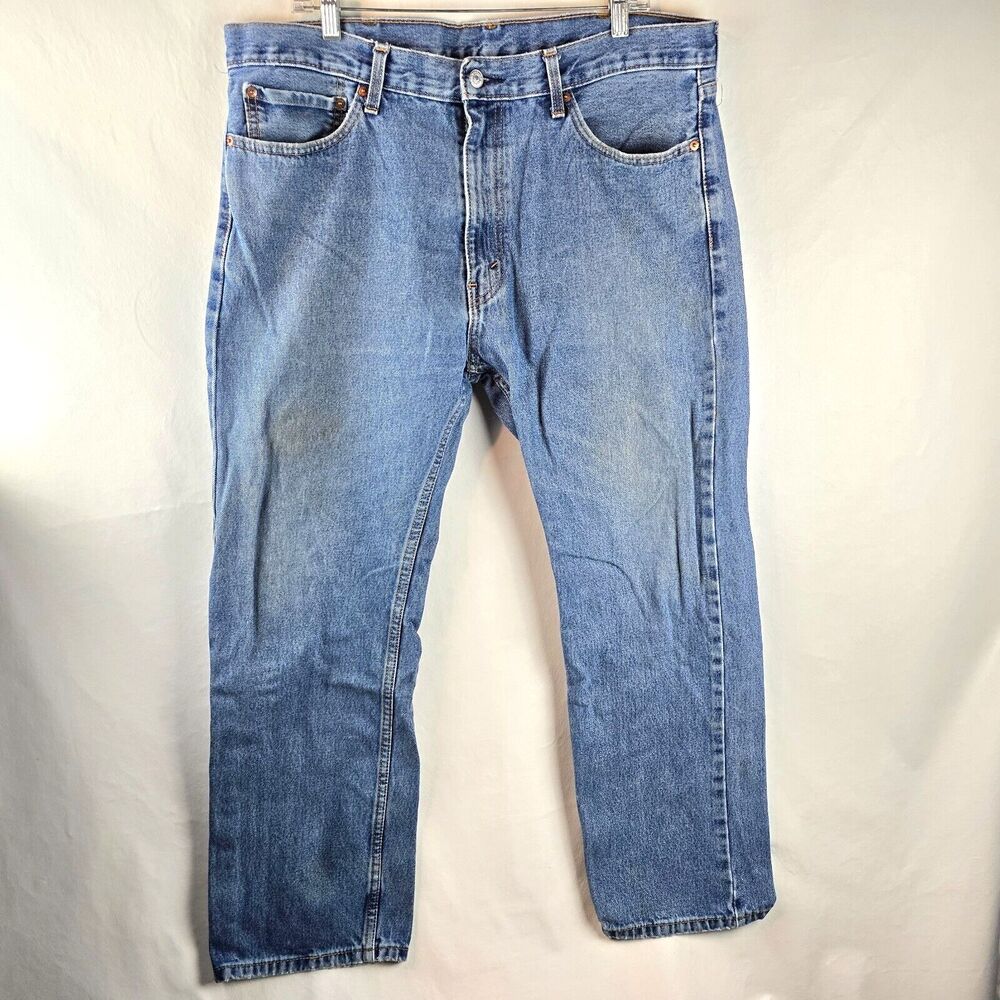 Levis 505 Jeans 38x30 Blue Denim Regular Fit Straight Leg 100% Cotton Normcore